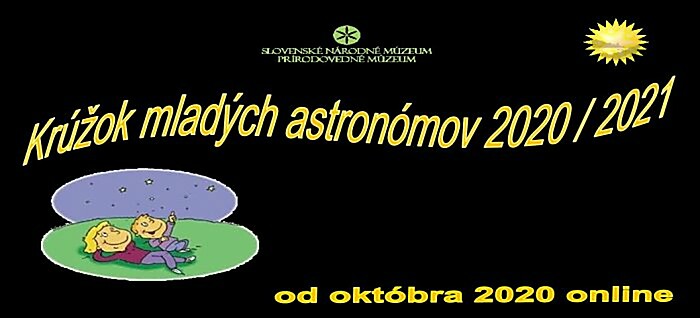 Krúžok mladých astronómov 2020 / 2021